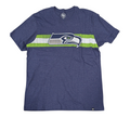 Seattle Seahawks Navy Stripe Club T-Shirt for Men product image 1, provided for visual reference and product detail review