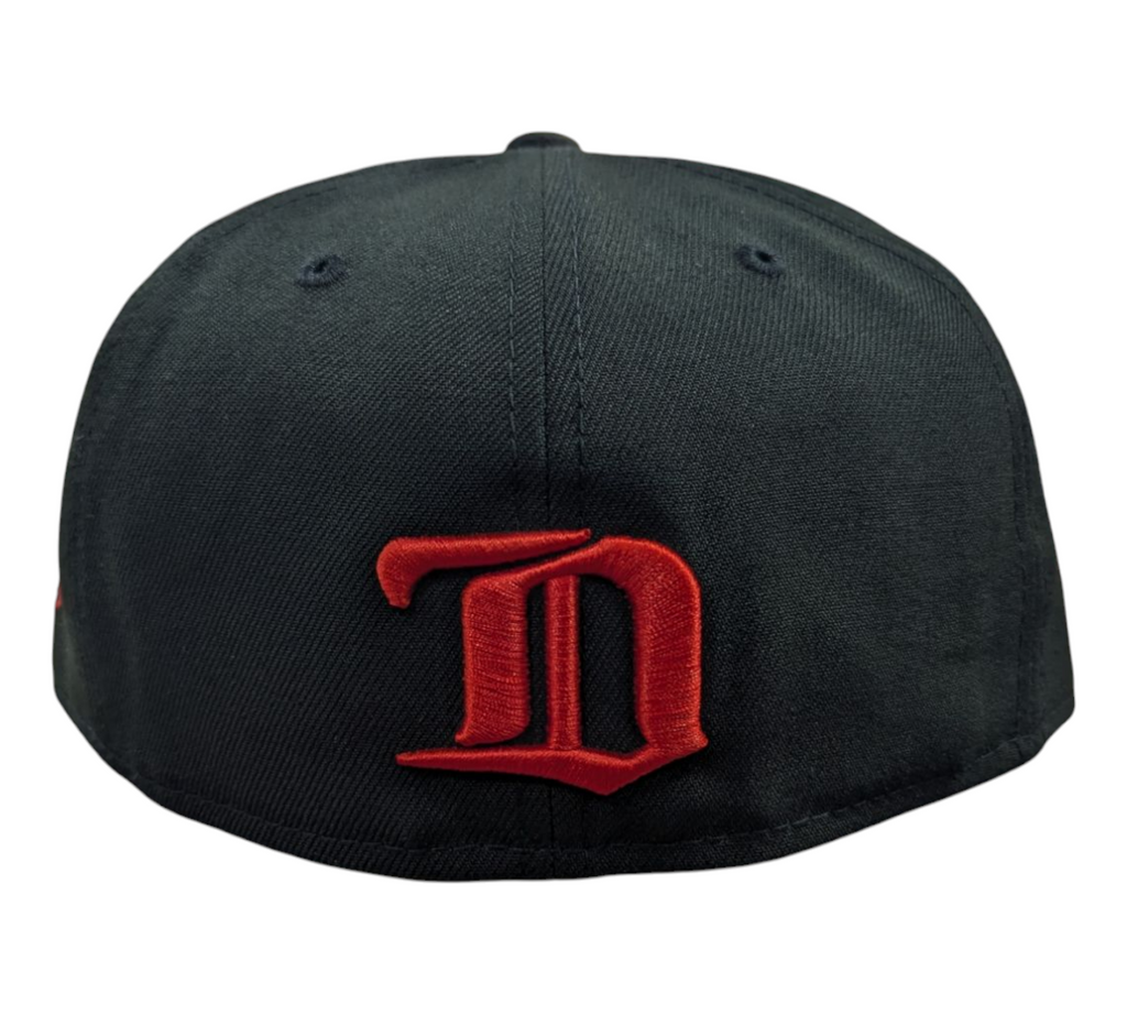 Detroit Red Wings New Era Black 59FIFTY Fitted Hat product image 4, provided for visual reference and product detail review