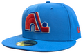 Quebec Nordiques New Era Sky Blue Fleur-De-Lis 59FIFTY Fitted Hat product image 1, provided for visual reference and product