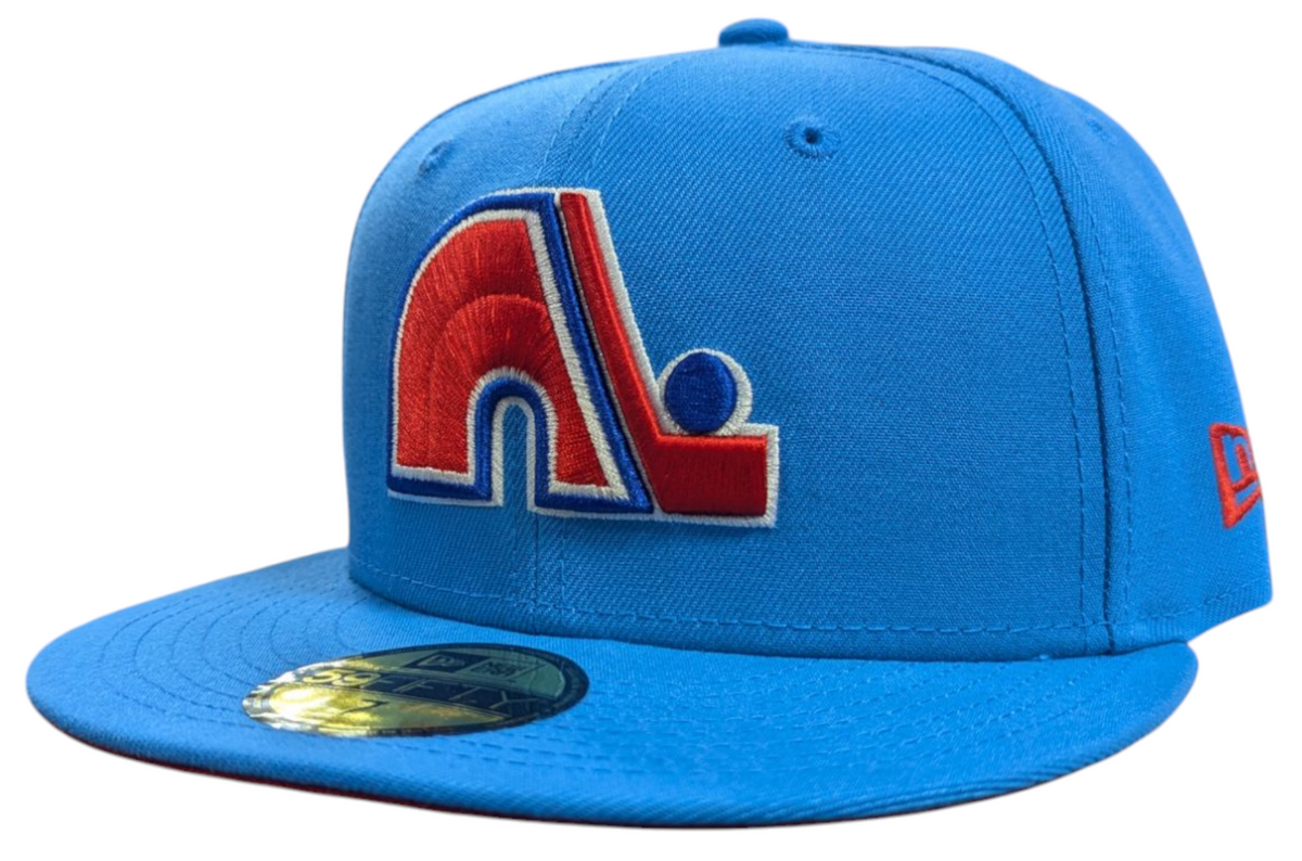 Quebec Nordiques New Era Sky Blue Fleur-De-Lis 59FIFTY Fitted Hat product image 1, provided for visual reference and product