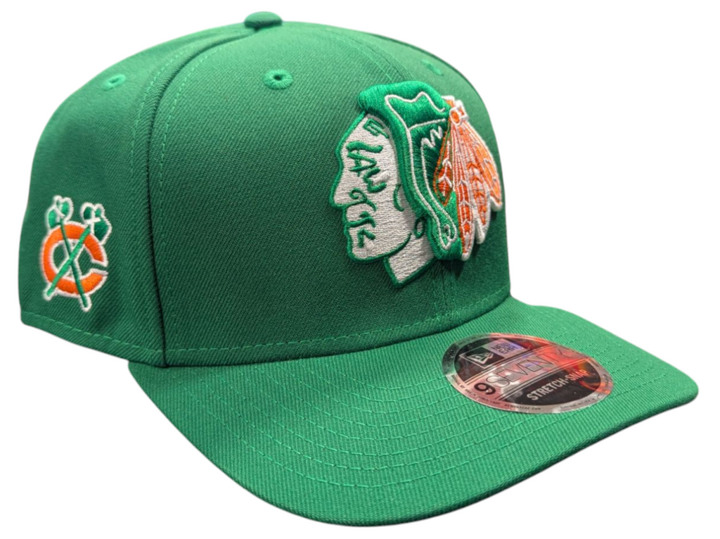 Chicago Blackhawks New Era NHL Kelly Green 9SEVENTY Adjustable Hat product image 1, provided for visual reference and