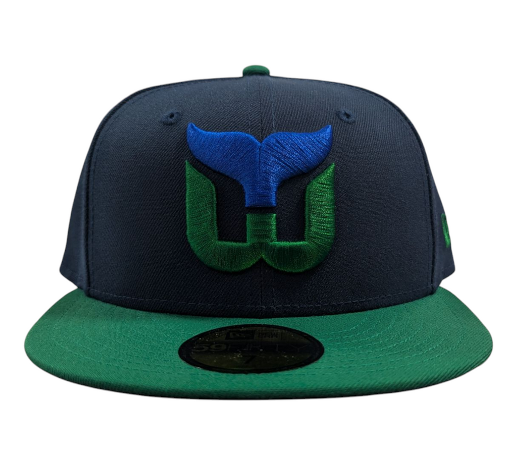 Hartford Whalers New Era Navy 59FIFTY Fitted Hat product image 2, provided for visual reference and product detail review