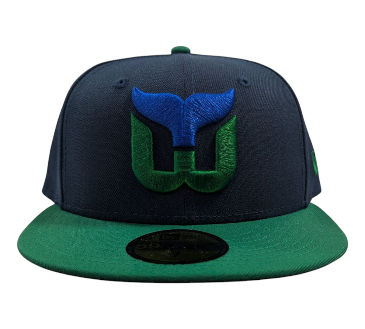 Hartford Whalers New Era Navy 59FIFTY Fitted Hat product image 2, provided for visual reference and product detail review
