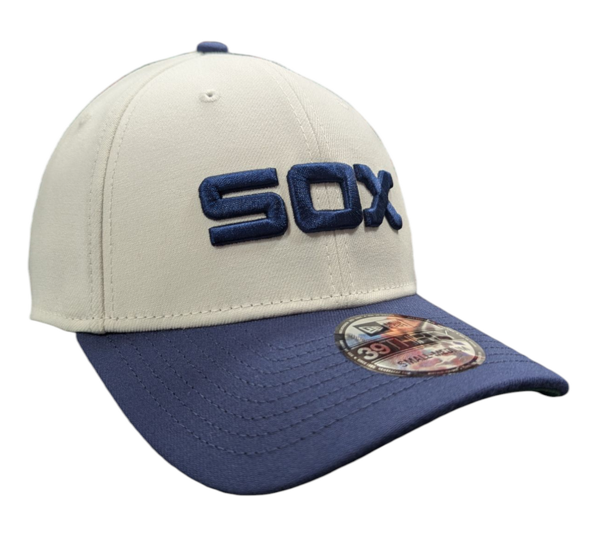 Chicago White Sox Classic 1979 Cooperstown Classics White/Navy 39THIRTY Flex Fit New Era Hat product image 3, provided for