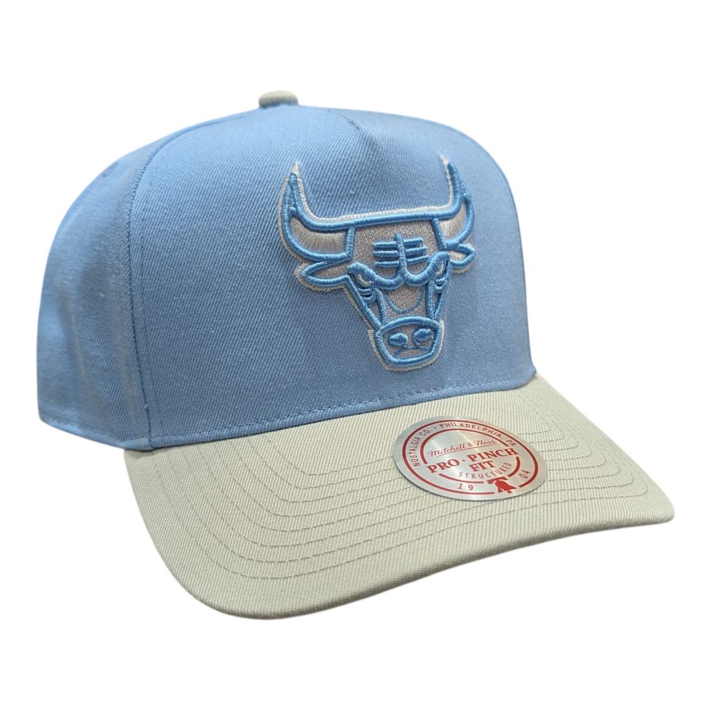 Chicago Bulls Mitchell & Ness NBA Blue Gleam Pro Snapback Hat product image 3, provided for visual reference and product
