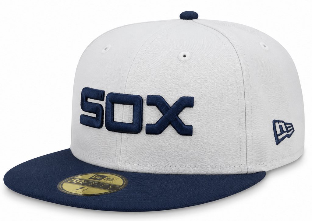 Chicago White Sox 1979 New Era Cooperstown Classics White/Navy 59FIFTY Fitted Hat product image 1, provided for visual