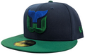 Hartford Whalers New Era Navy 59FIFTY Fitted Hat product image 1, provided for visual reference and product detail review