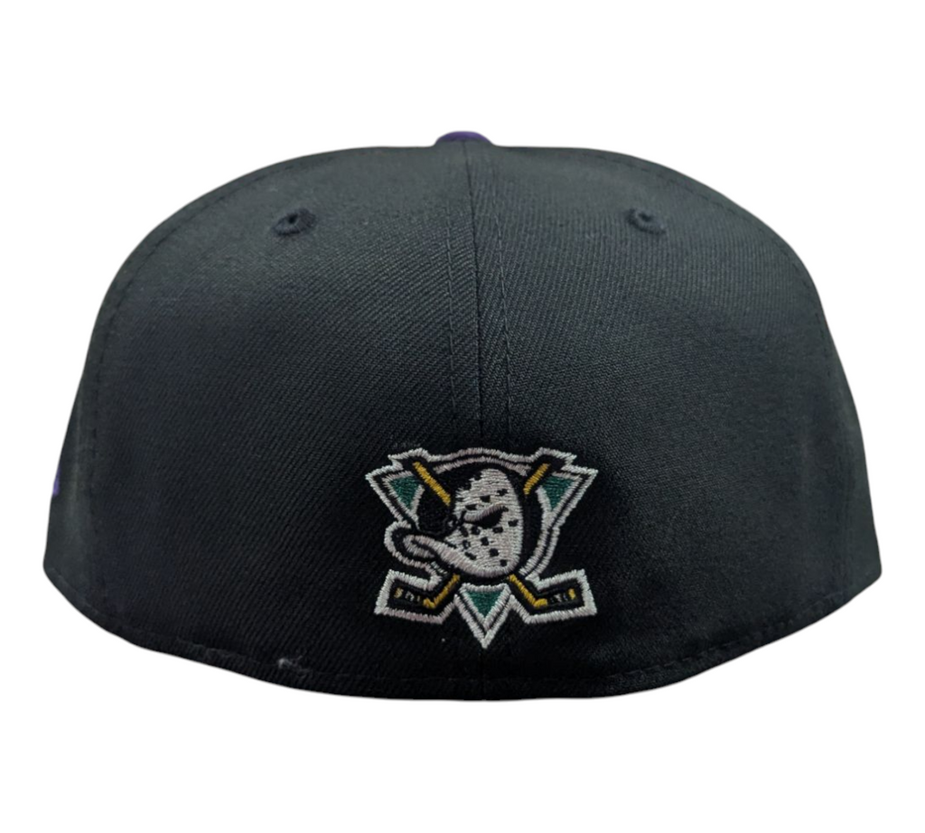Anaheim Mighty Ducks New Era Black Wild Wing 59FIFTY Fitted Hat product image 4, provided for visual reference and product