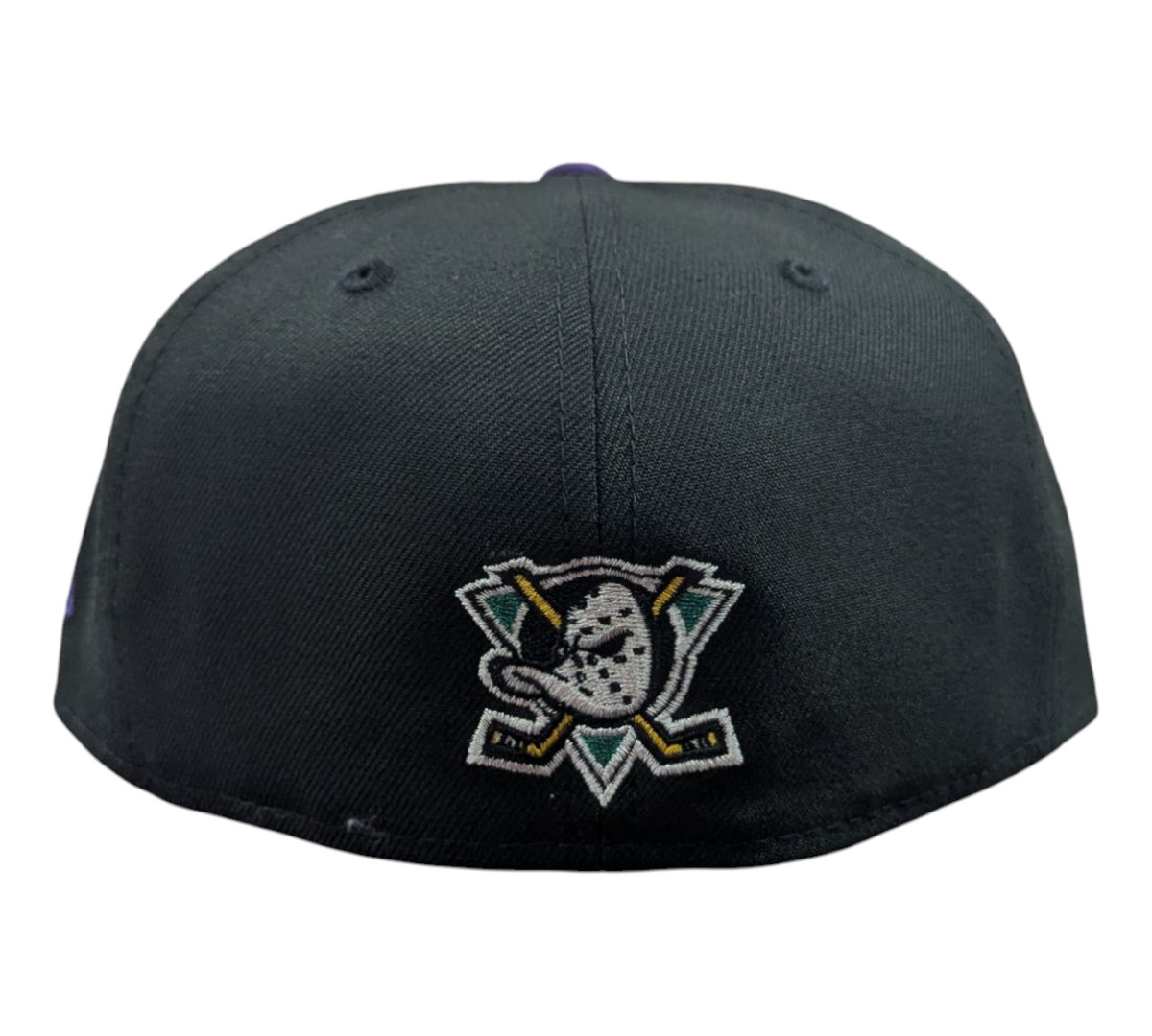 Anaheim Mighty Ducks New Era Black Wild Wing 59FIFTY Fitted Hat product image 4, provided for visual reference and product