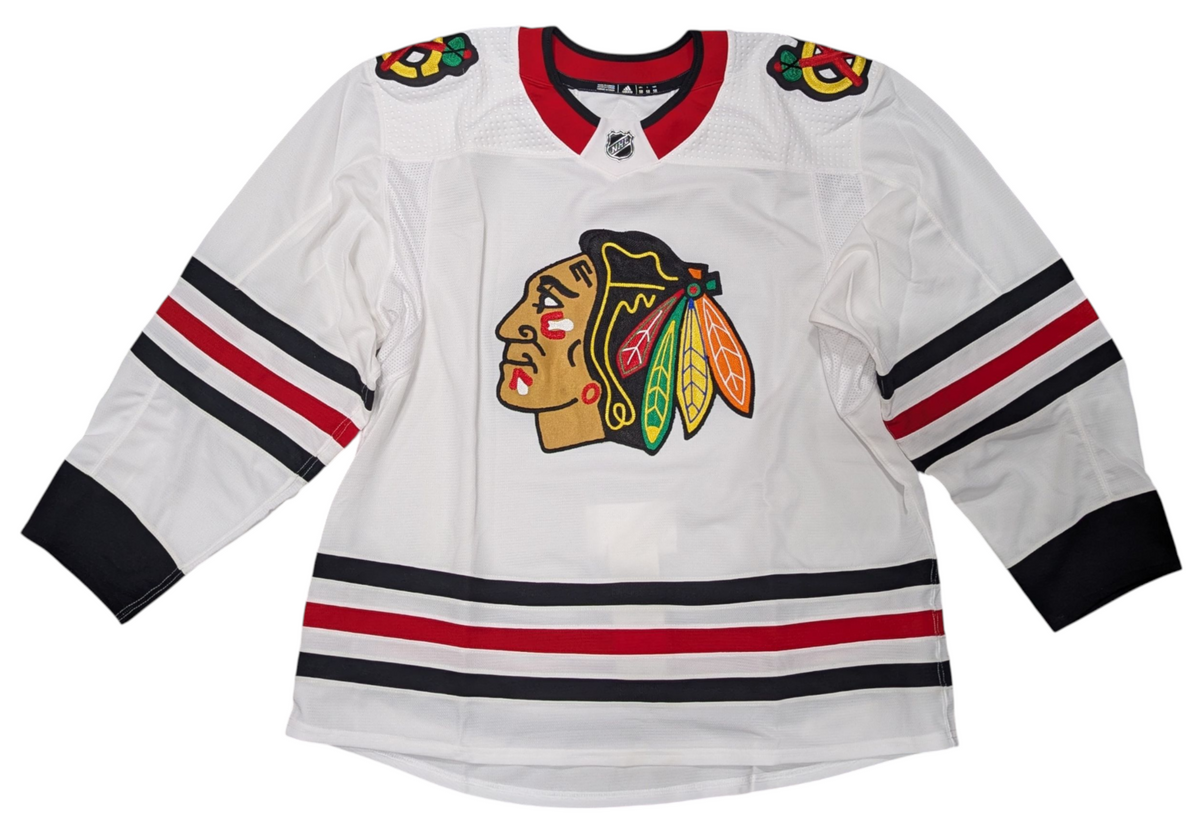 Chicago Blackhawks Made in Canada Adidas White Authentic Pro Jersey product image 1, provided for visual reference and