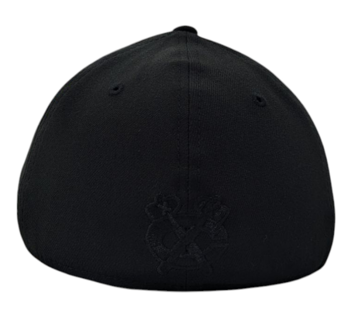 Chicago Blackhawks New Era Black on Black Tonal 39THIRTY Flex Hat product image 4, provided for visual reference and product