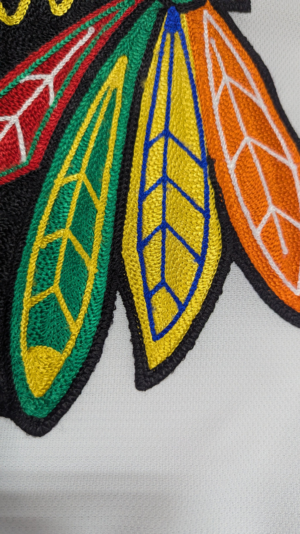 Chicago Blackhawks Made in Canada Adidas White Authentic Pro Jersey product image 5, provided for visual reference and