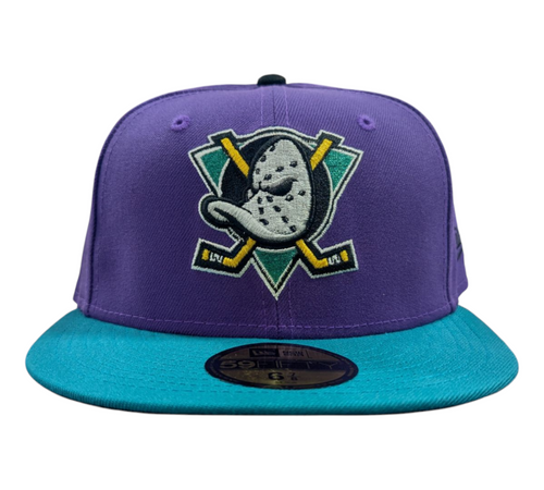 Anaheim Mighty Ducks New Era Purple/Teal Ducks Fly Together 59FIFTY Fitted Hat product image 2, provided for visual