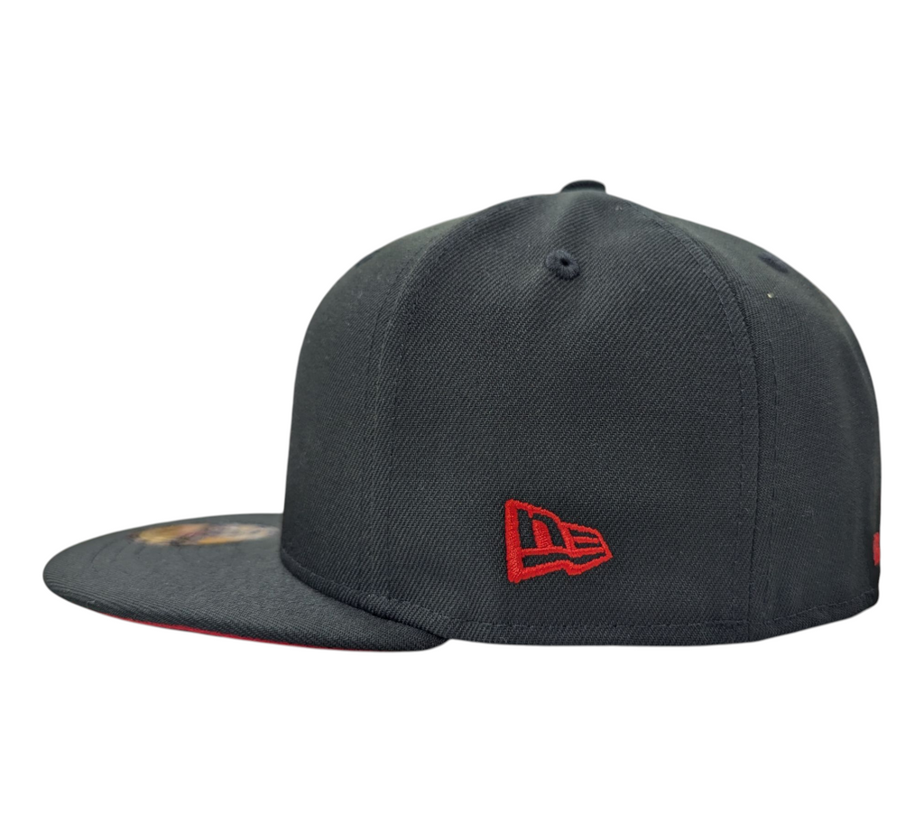 Chicago Blackhawks New Era Tommy Hawk Black 59FIFTY Fitted Hat product image 5, provided for visual reference and product