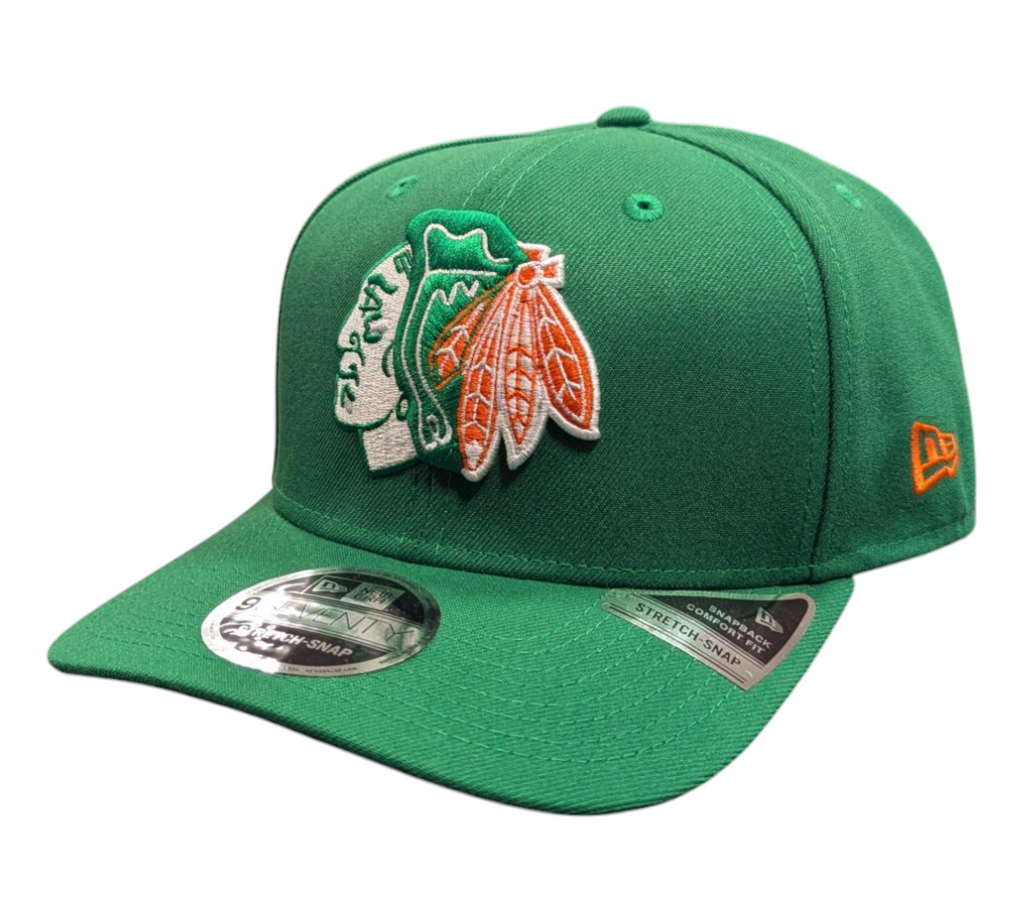 Chicago Blackhawks New Era NHL Kelly Green 9SEVENTY Adjustable Hat product image 3, provided for visual reference and