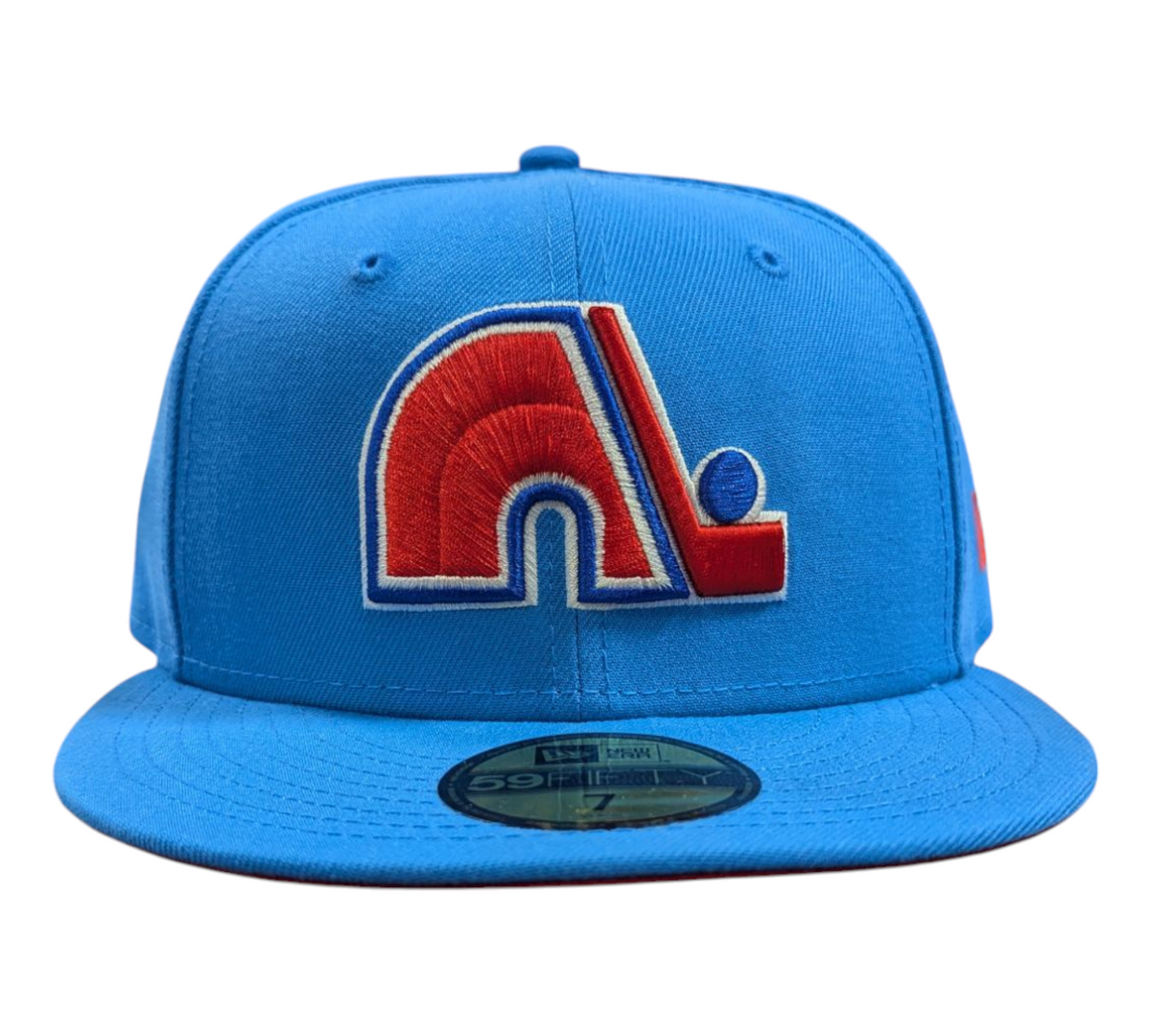 Quebec Nordiques New Era Sky Blue Fleur-De-Lis 59FIFTY Fitted Hat product image 2, provided for visual reference and product