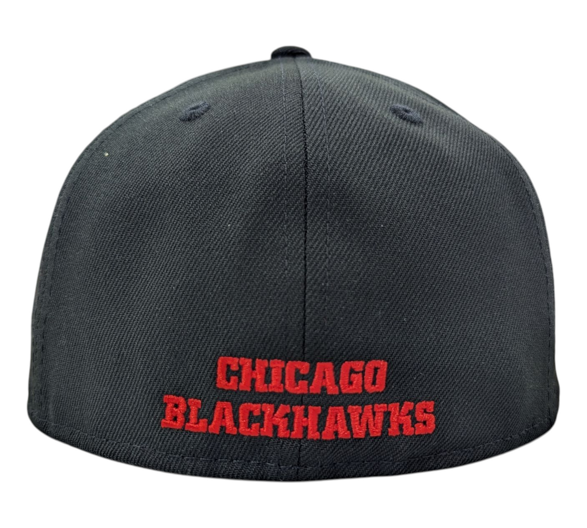 Chicago Blackhawks New Era Tommy Hawk Black 59FIFTY Fitted Hat product image 6, provided for visual reference and product