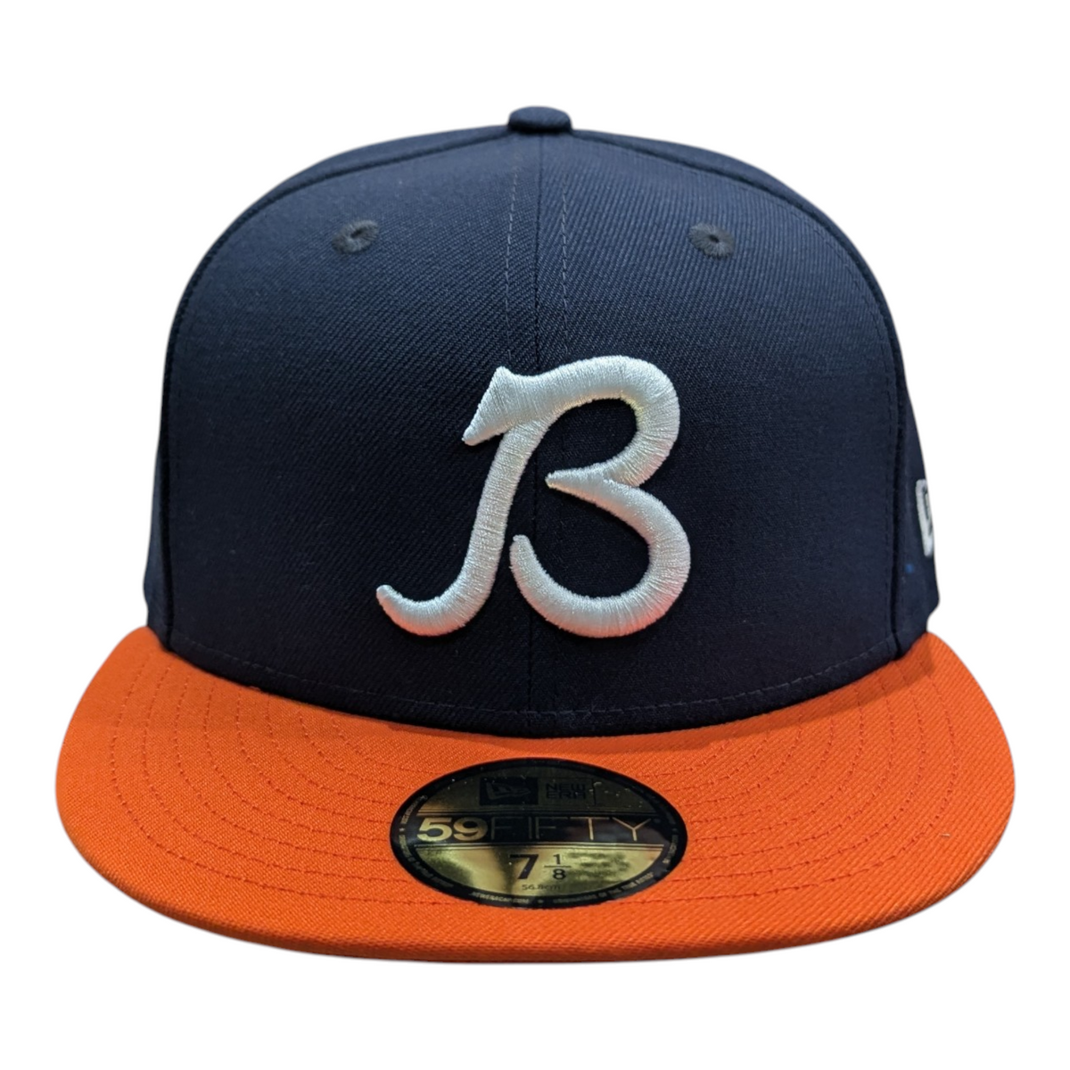 Chicago Bears 2 Tone Navy/Orange Coach New Era 59FIFTY Fitted Hat product image 2, provided for visual reference and product