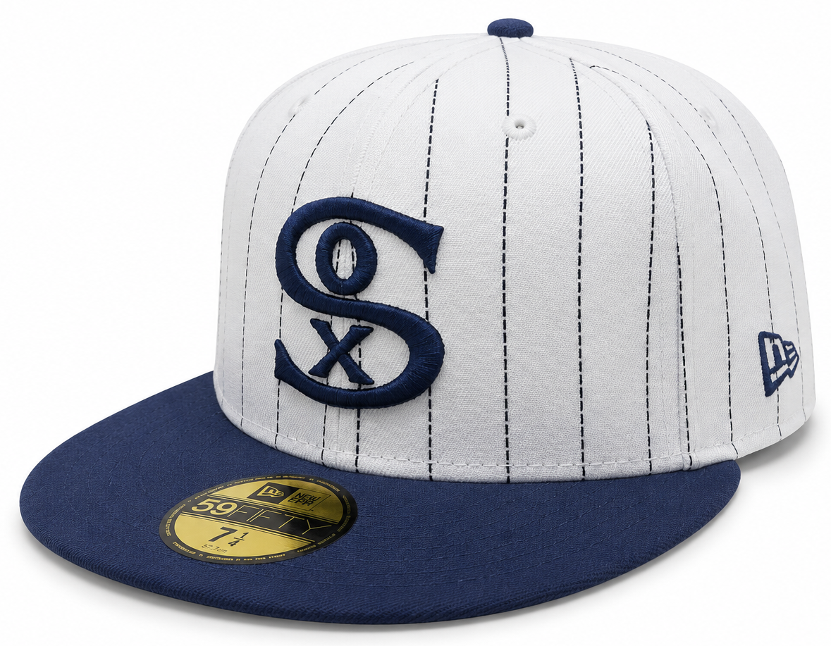Chicago White Sox 1917 New Era Cooperstown Classics White/Navy 59FIFTY Fitted Hat product image 1, provided for visual