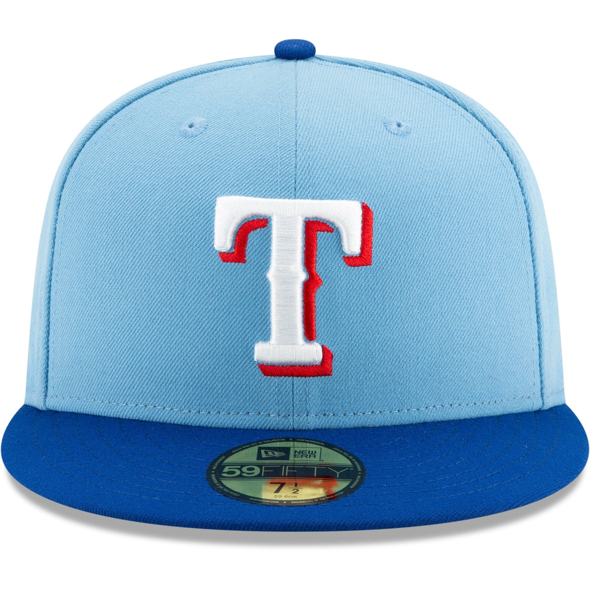New Era Texas Rangers Light Blue/Royal On-Field Authentic Collection 59FIFTY Fitted Hat product image 2, provided for visual