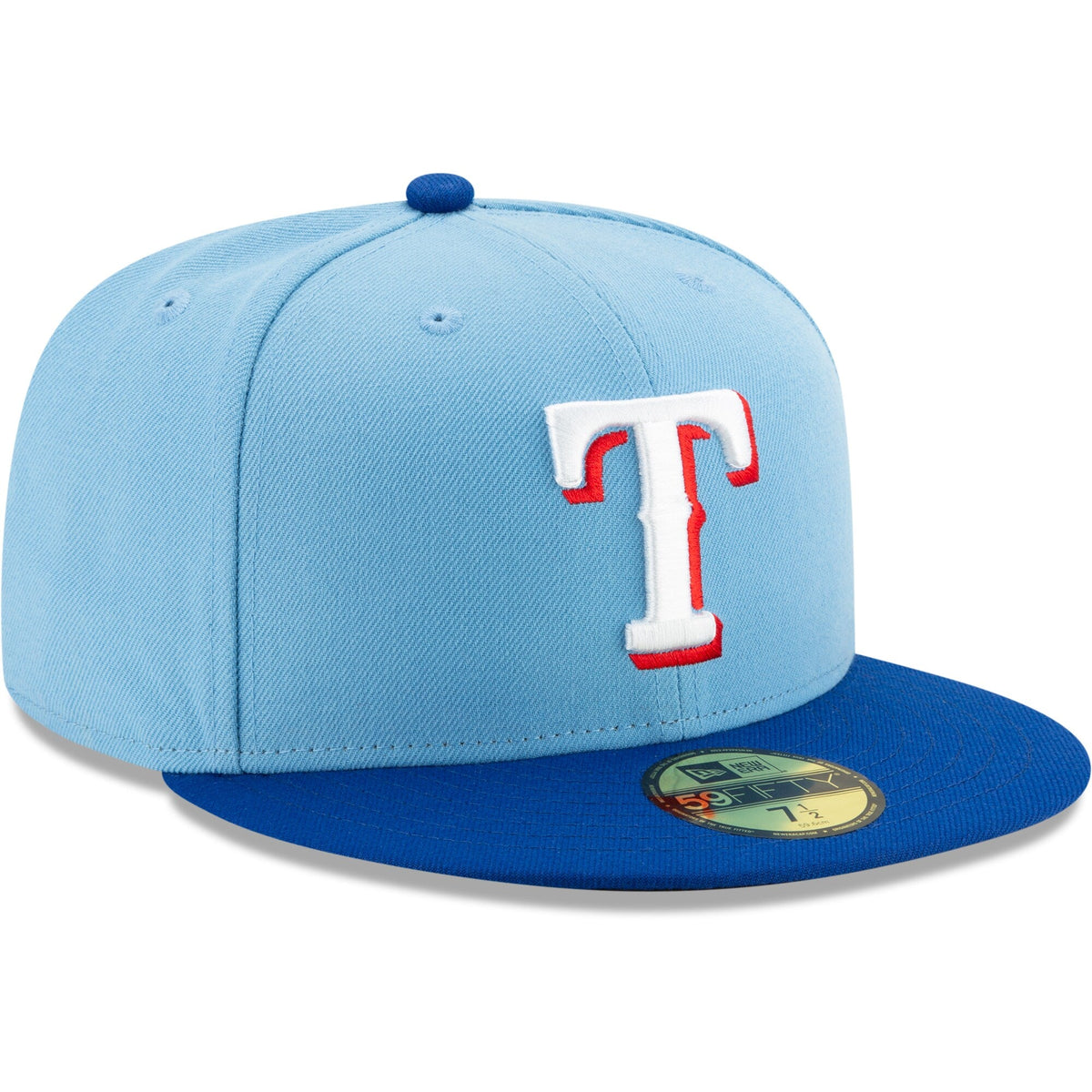 New Era Texas Rangers Light Blue/Royal On-Field Authentic Collection 59FIFTY Fitted Hat product image 3, provided for visual