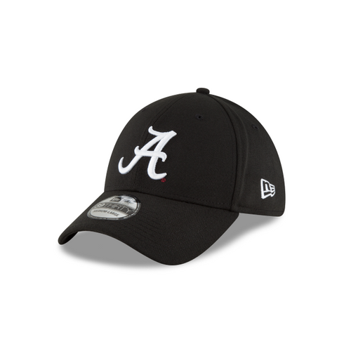 Alabama Crimson Tide New Era Black Team Classic 39THIRTY Cap product image 1, provided for visual reference and product