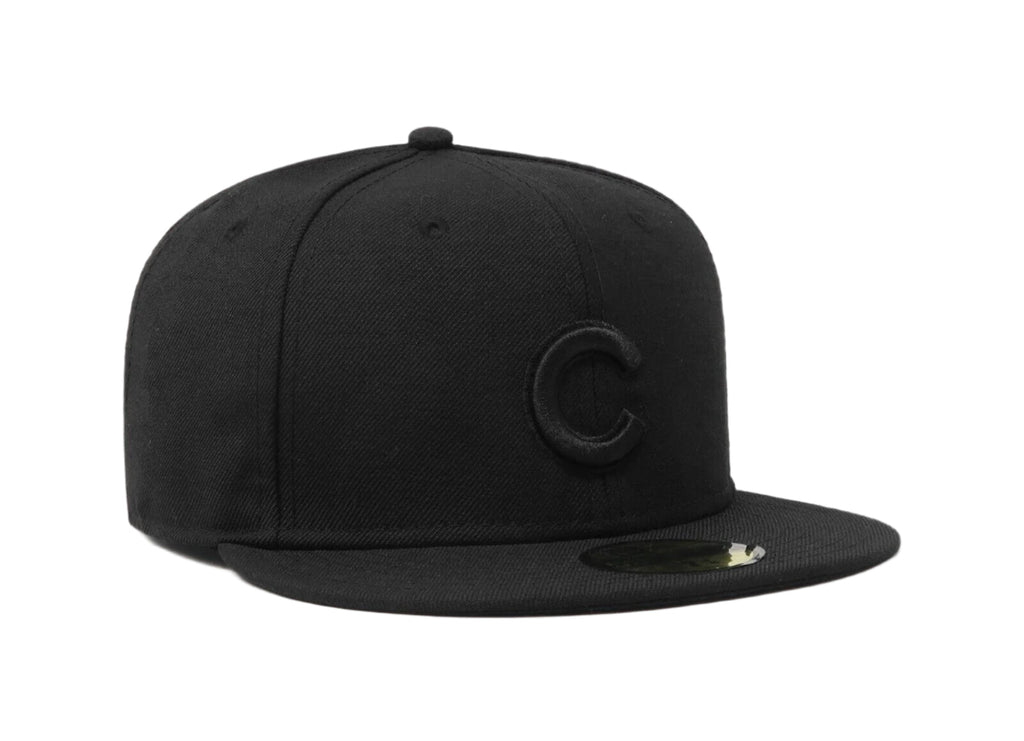 Chicago Cubs New Era Black Tonal Primary Logo 59FIFTY Fitted Hat product image 3, provided for visual reference and product