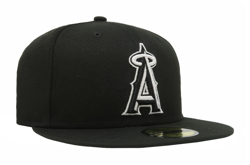 Anaheim Angels Black Basic 59Fifty Fitted Hat product image 2, provided for visual reference and product detail review
