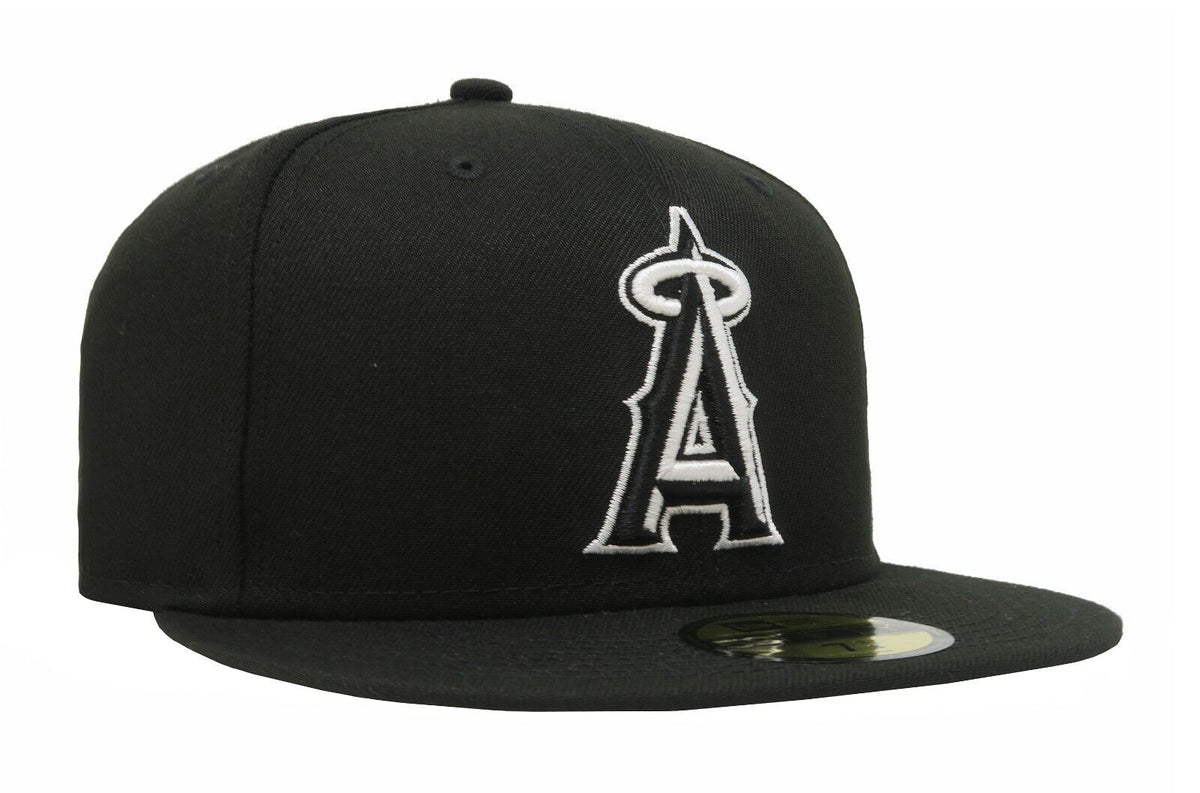 Anaheim Angels Black Basic 59Fifty Fitted Hat product image 2, provided for visual reference and product detail review