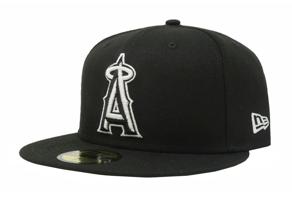 Anaheim Angels Black Basic 59Fifty Fitted Hat product image 1, provided for visual reference and product detail review