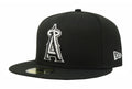 Anaheim Angels Black Basic 59Fifty Fitted Hat product image 1, provided for visual reference and product detail review