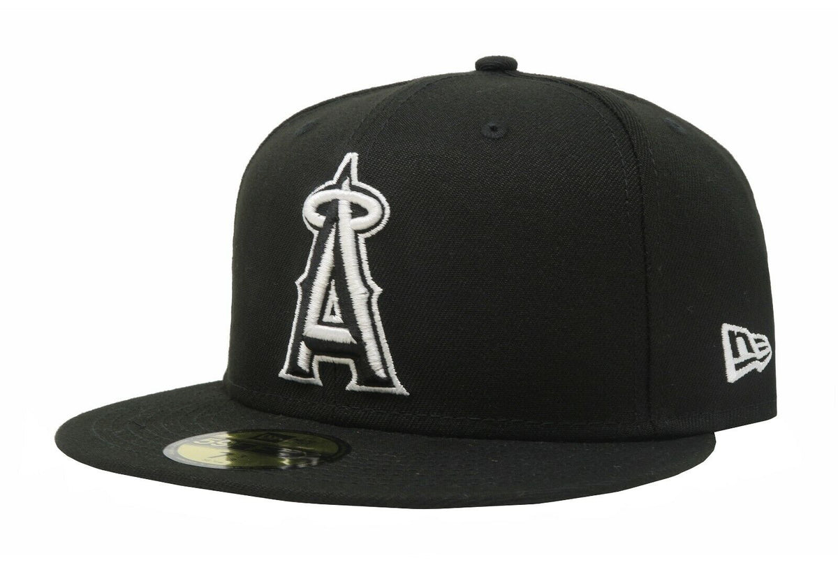 Anaheim Angels Black Basic 59Fifty Fitted Hat product image 1, provided for visual reference and product detail review