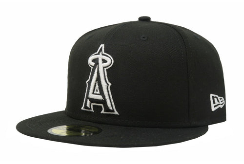 Anaheim Angels Black Basic 59Fifty Fitted Hat product image 1, provided for visual reference and product detail review