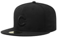 Chicago Cubs New Era Black Tonal Primary Logo 59FIFTY Fitted Hat product image 1, provided for visual reference and product