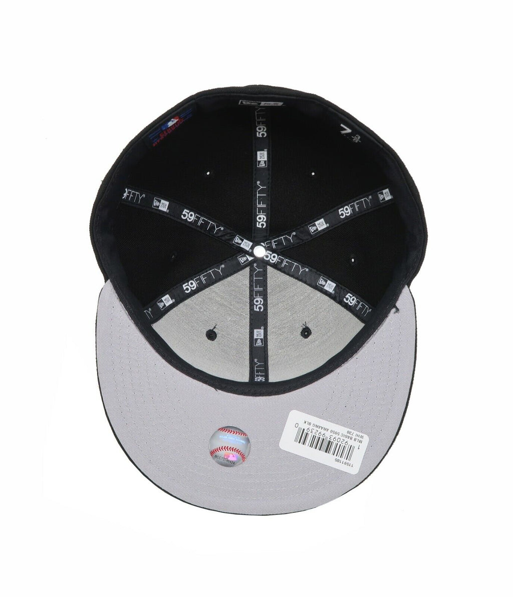 Anaheim Angels Black Basic 59Fifty Fitted Hat product image 4, provided for visual reference and product detail review