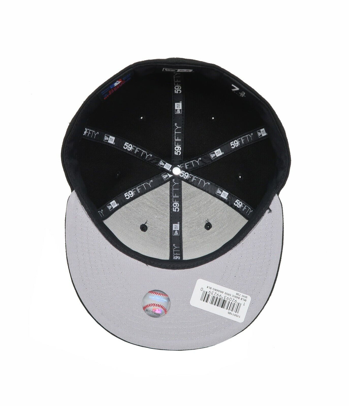 Anaheim Angels Black Basic 59Fifty Fitted Hat product image 4, provided for visual reference and product detail review