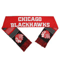 Chicago Blackhawks Reverse Split Logo Scarf product image 1, provided for visual reference and product detail review