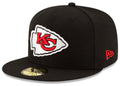 New Era Kansas City Chiefs Black Basic 59FIFTY Fitted Hat product image 1, provided for visual reference and product detail