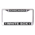 MLB Chicago White Sox Chrome Carbon Fiber License Plate Frame product image 1, provided for visual reference and product