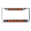 Chicago Bears Chrome Carbon Fiber Wincraft Chrome License Plate Frame product image 1, provided for visual reference and