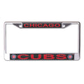 MLB Chicago Cubs Chrome Carbon Fiber License Plate Frame product image 1, provided for visual reference and product detail