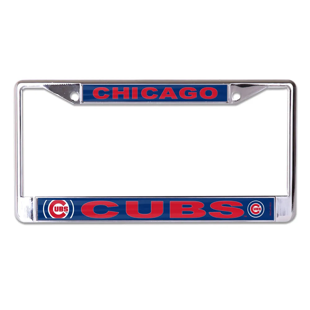 Chicago Cubs Wincraft Mega Chrome License Plate Frame product image 1, provided for visual reference and product detail