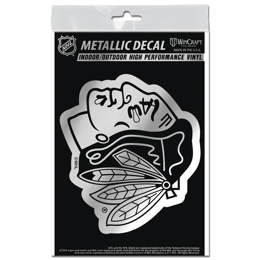 Chicago Blackhawks 3.X5 Metallic Decal By Wincraft product image 1, provided for visual reference and product detail review