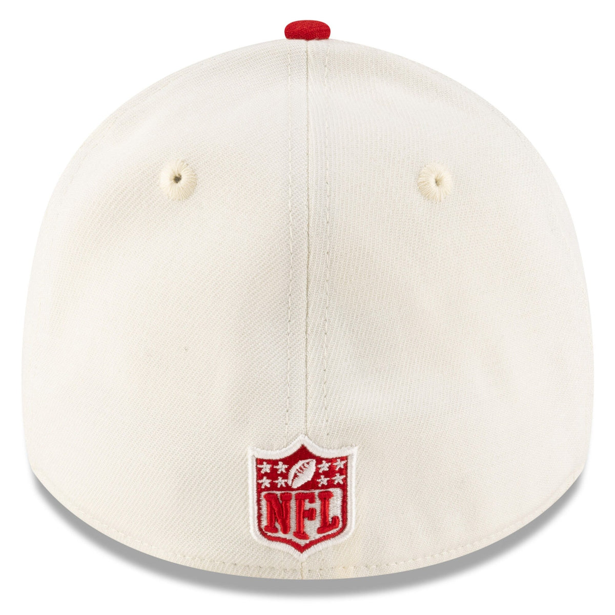 San Francisco 49ers New Era 2025 NFL Draft Cream/Scarlet 39THIRTY Flex Fit Hat for Men product image 4, provided for visual