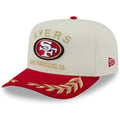 San Francisco 49ers New Era 2025 NFL Draft Cream/Scarlet A-Frame 9FIFTY Snapback Adjustable Hat for Men product image 1,