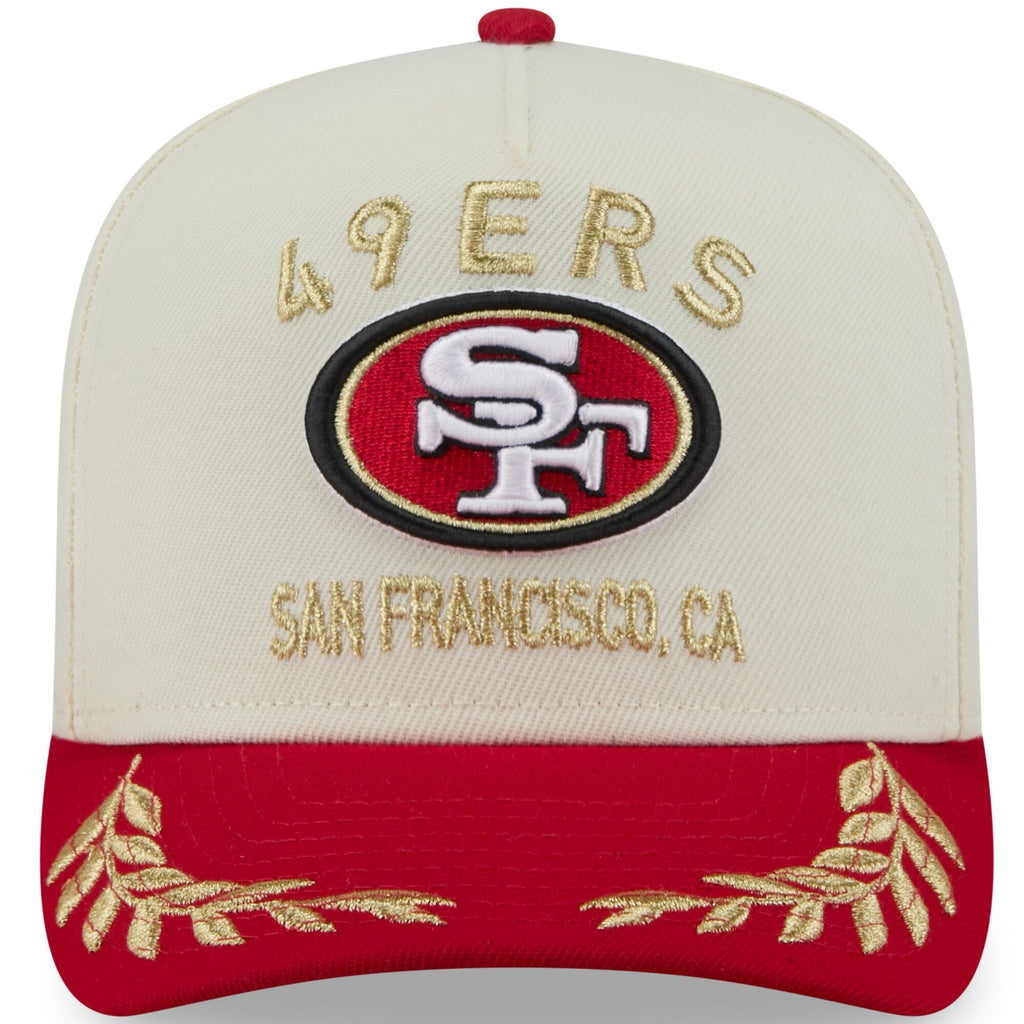 San Francisco 49ers New Era 2025 NFL Draft Cream/Scarlet A-Frame 9FIFTY Snapback Adjustable Hat for Men product image 2,