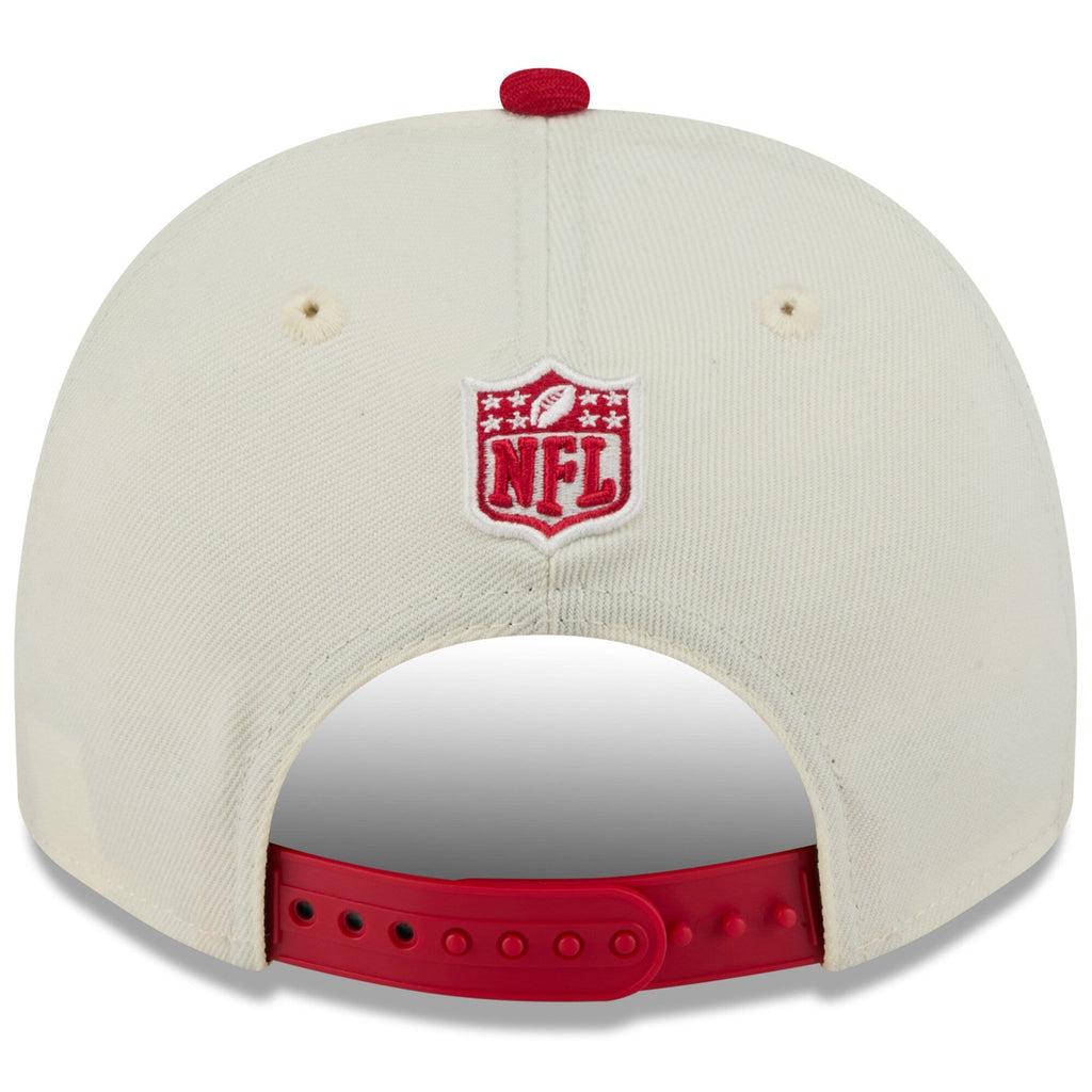 San Francisco 49ers New Era 2025 NFL Draft Cream/Scarlet A-Frame 9FIFTY Snapback Adjustable Hat for Men product image 4,