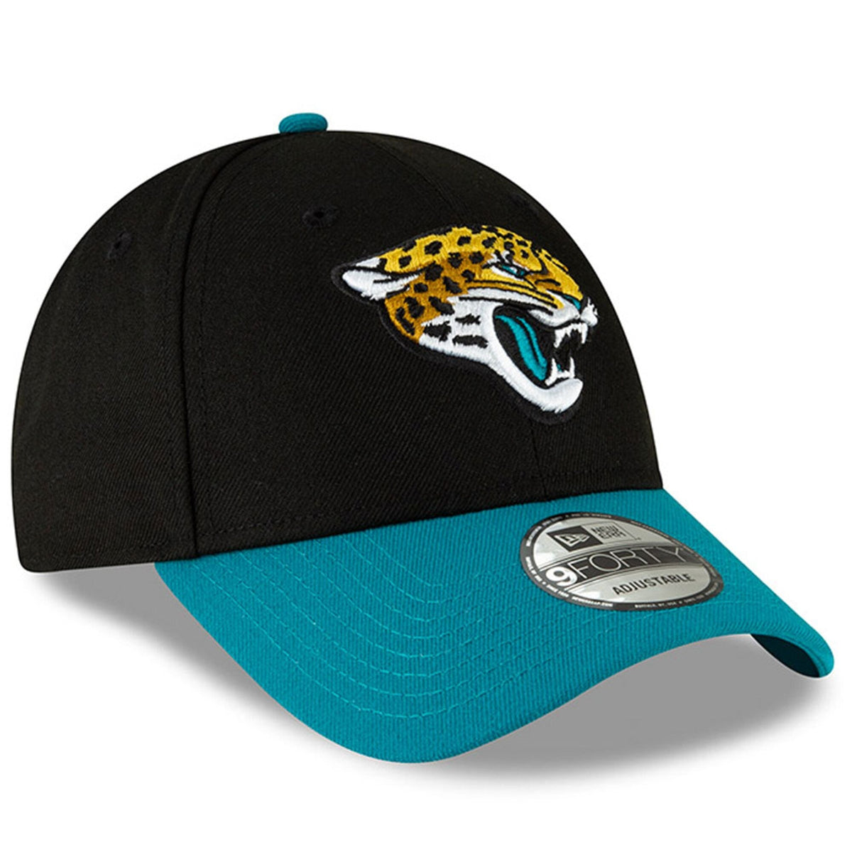 Jacksonville Jaguars 2 Tone Black/Teal The League Primary Logo 9FORTY Adjustable Game Cap product image 3, provided for