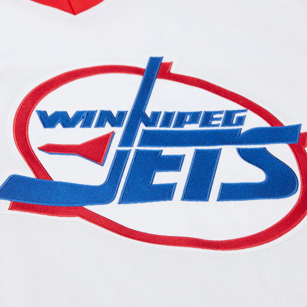 Teemu Selanne Winnipeg Jets 1992-93 White Power Play Jersey for Men product image 4, provided for visual reference and