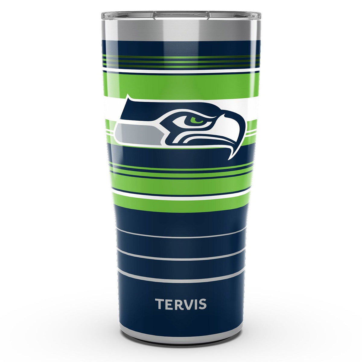 Seattle Seahawks Hype Stripes 20 oz. Stainless Steel Tumbler By Tervis product image 1, provided for visual reference and
